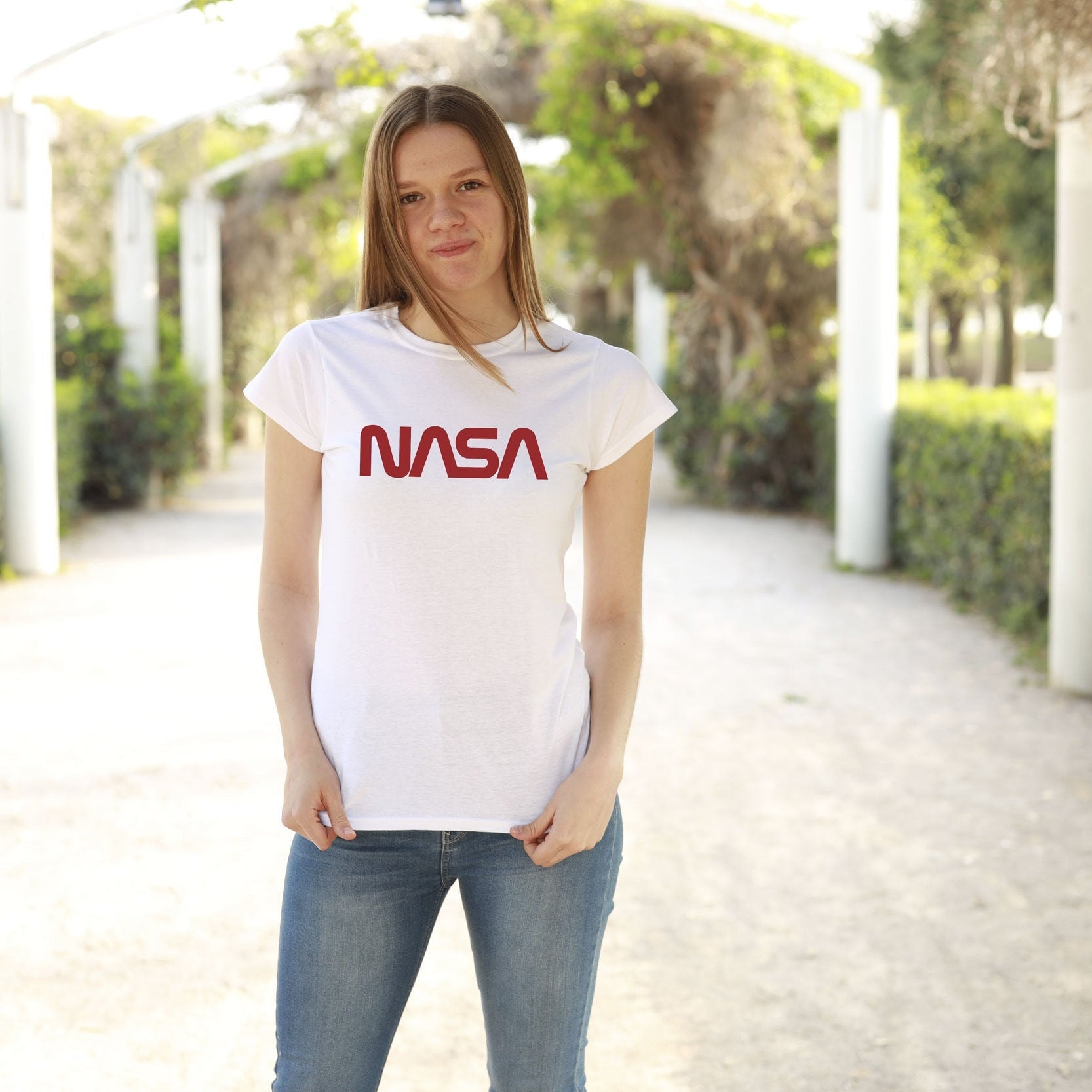 NASA Shirt NASA Logo Red White T Shirt Original Christmas | Etsy