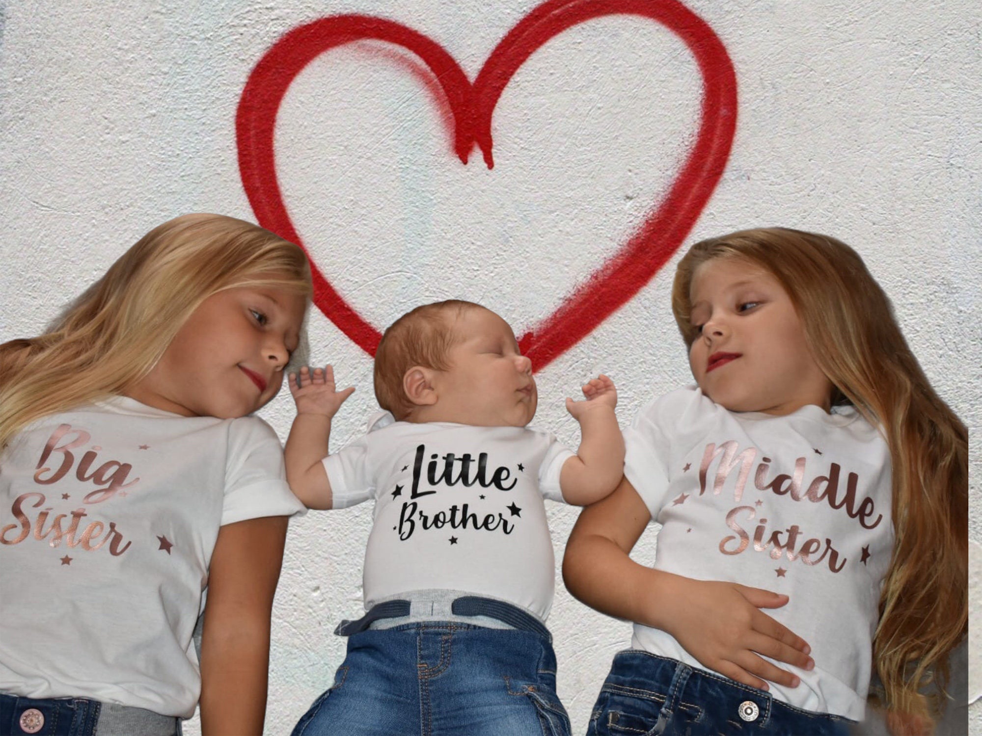 Camisetas estampadas para hermanas hot sale