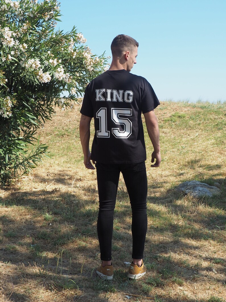 König Königin T-Shirts, Shirts mit Zahlen, passende Shirts für Verliebte, Geschenk für Freund und Freundin, Valentinstag. Bild 8