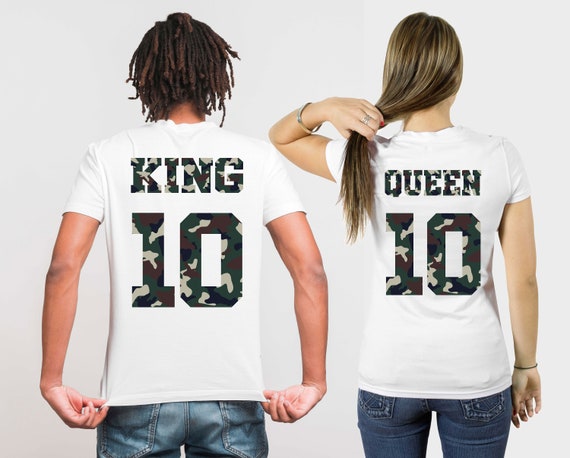 Cerdo Gruñido doce Camo King Queen camiseta personalizada camisa para regalo de - Etsy España