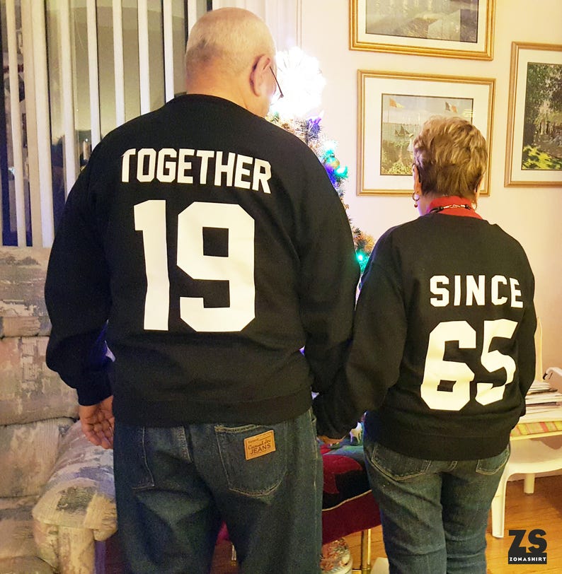 Together Since Custom sweatshirts for couples, Valentine's Day, personalizable sweatshirts, together since, Matching sweatshirt for couples image 7