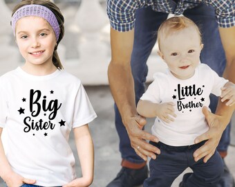 Big Sister Little Brother Shirt Set: Matching Sibling Outfit