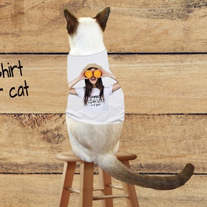 Cat and owner shirt, Birthday gift, cat mama Matching shirts, picture cat on your shirt, custom Owner cat, cat lover image 3