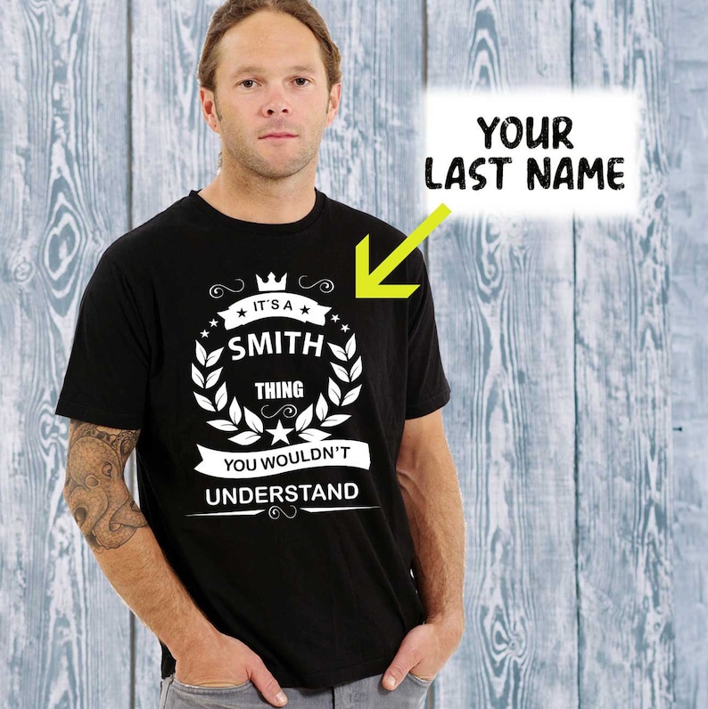 Camisetas familiares con apellido, camisetas familiares a juego, idea de regalo con apellido familiar imagen 3
