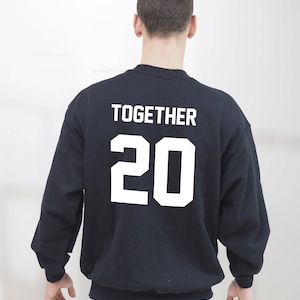 Together Since Custom sweatshirts for couples, Valentine's Day, personalizable sweatshirts, together since, Matching sweatshirt for couples image 3