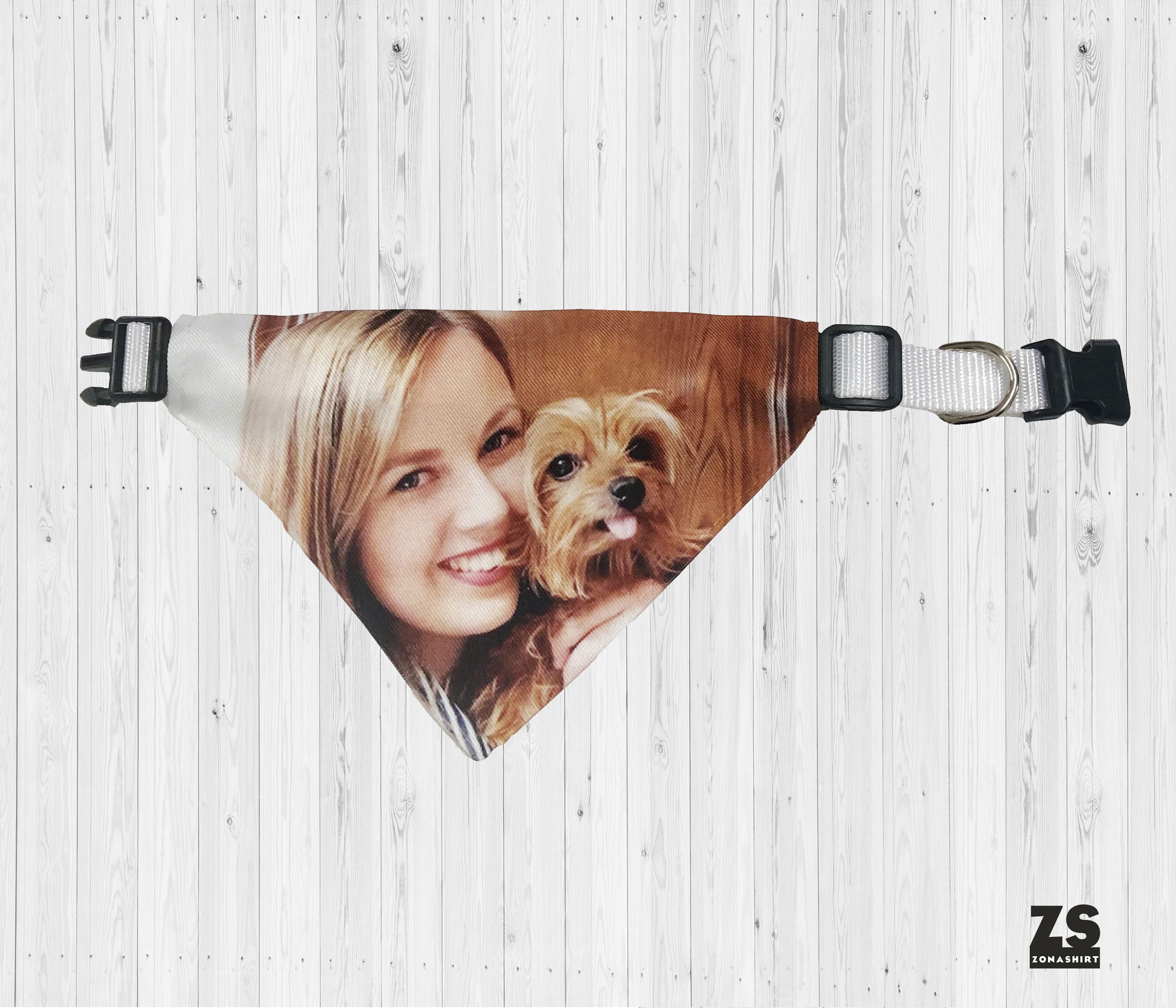 Custom dog bandana owner's face, Put your face in your pet's bandana