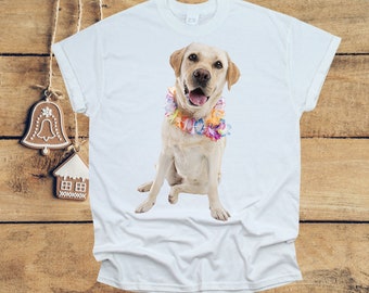 Personalized Pet Portrait T-shirt, Custom Dog Photo Gift