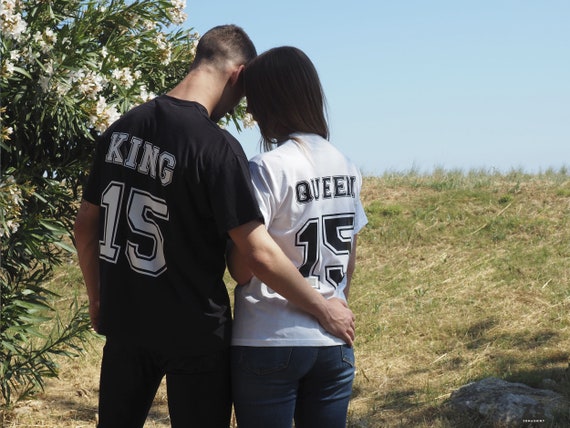 Camisetas de pareja camiseta de king y queen - Etsy España