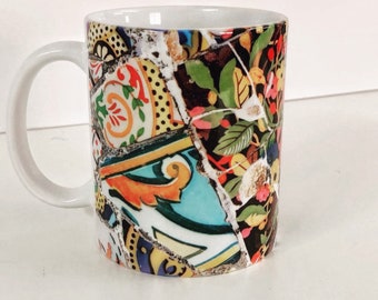 Barcelona Taza diseño Gaudí regalo de Navidad, taza de café arte Cataluña, taza de arte vintage, taza de café Barcelona, taza de café personalizada