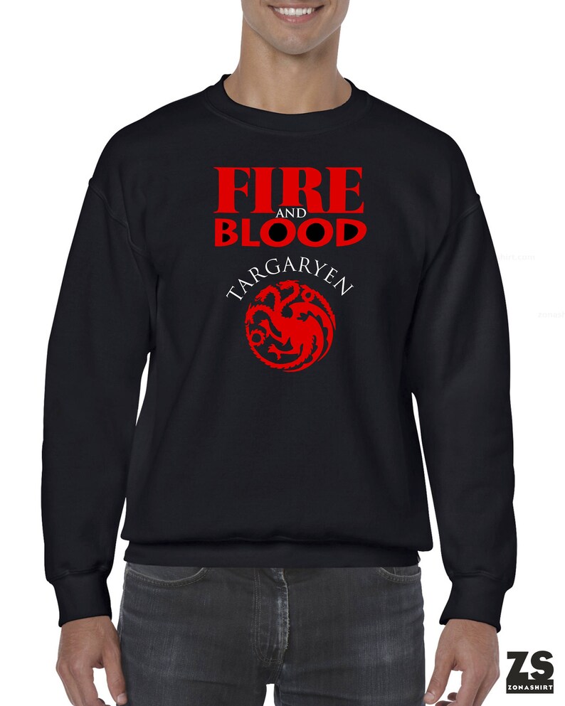 Mens TARGARYEN FIRE AND BLOOD T Shirt Top Game of Thrones Khaleesi Gift S 5XL