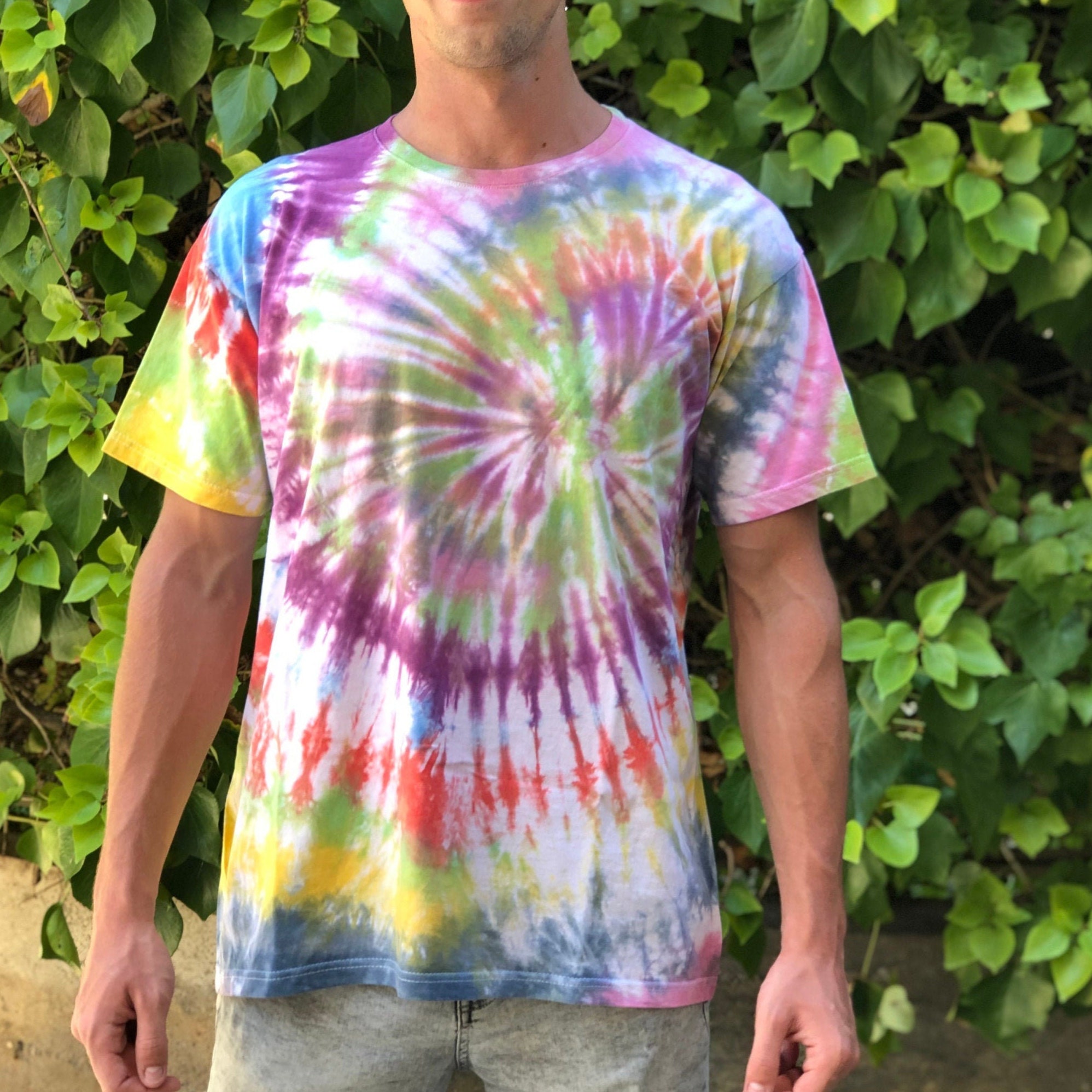 Colorful Shibori T-shirt Tie-dye Shirt 