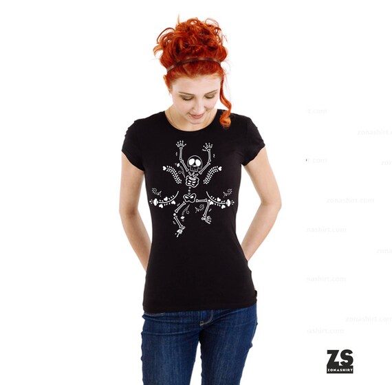 Hallowen Tshirt, skeleton, girlfriend gift, funny tshirts costume