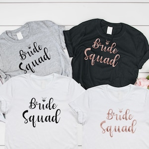 Custom Bride Squad Shirt – Personalized Group T-Shirt – Matching Shirts for Friends – Team Bride Tee – Wedding Gift Idea