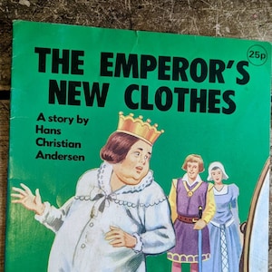 The emperor&#39;s,new clothes, Hans Christian Andersen, vintage fairy story, giant fairy story,large print story book