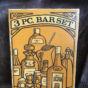 Kitsch 3-Piece Bar Tool Set, Retro 70s Barware, Japan