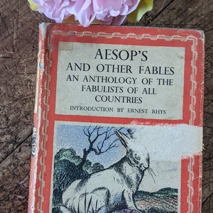 Aesop's fables, vintage Aesop, 1950s child's book, morality takes, Ernest Rhys