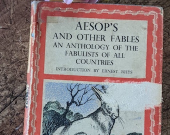 Aesop's fables, vintage Aesop, 1950s child's book, morality takes, Ernest Rhys