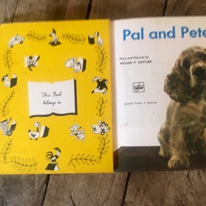 Pal and Peter, vintage child's book, little golden book, 1970s kitsch book, Spaniel,, kitsch dog book,, kawaii book, rare book, image 5