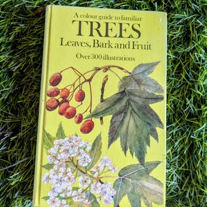 Vintage Tree Guide, Botanical Art, Nature Lover Gift, Field Guide, Retro Decor, tree guide,Plant Guide, Gardeners Gift,trees