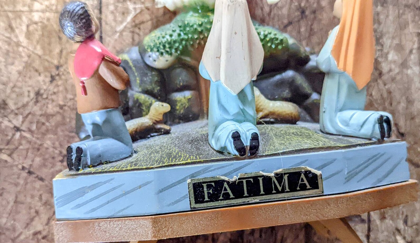 Religious Kitsch Statue Plastic Kitsch Fatima Catholic Etsy