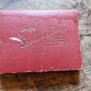 Vintage Spelling Bee Game by Waddys: Letter Card Puzzle