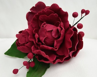 Large Sugar Peony Cake Topper - The Hermione