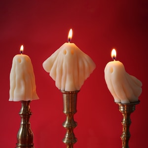 Ghost Candle. Unscented. Halloween/Fall Home Décor. Original Mold. Unique. Assorted Styles. Gift Set