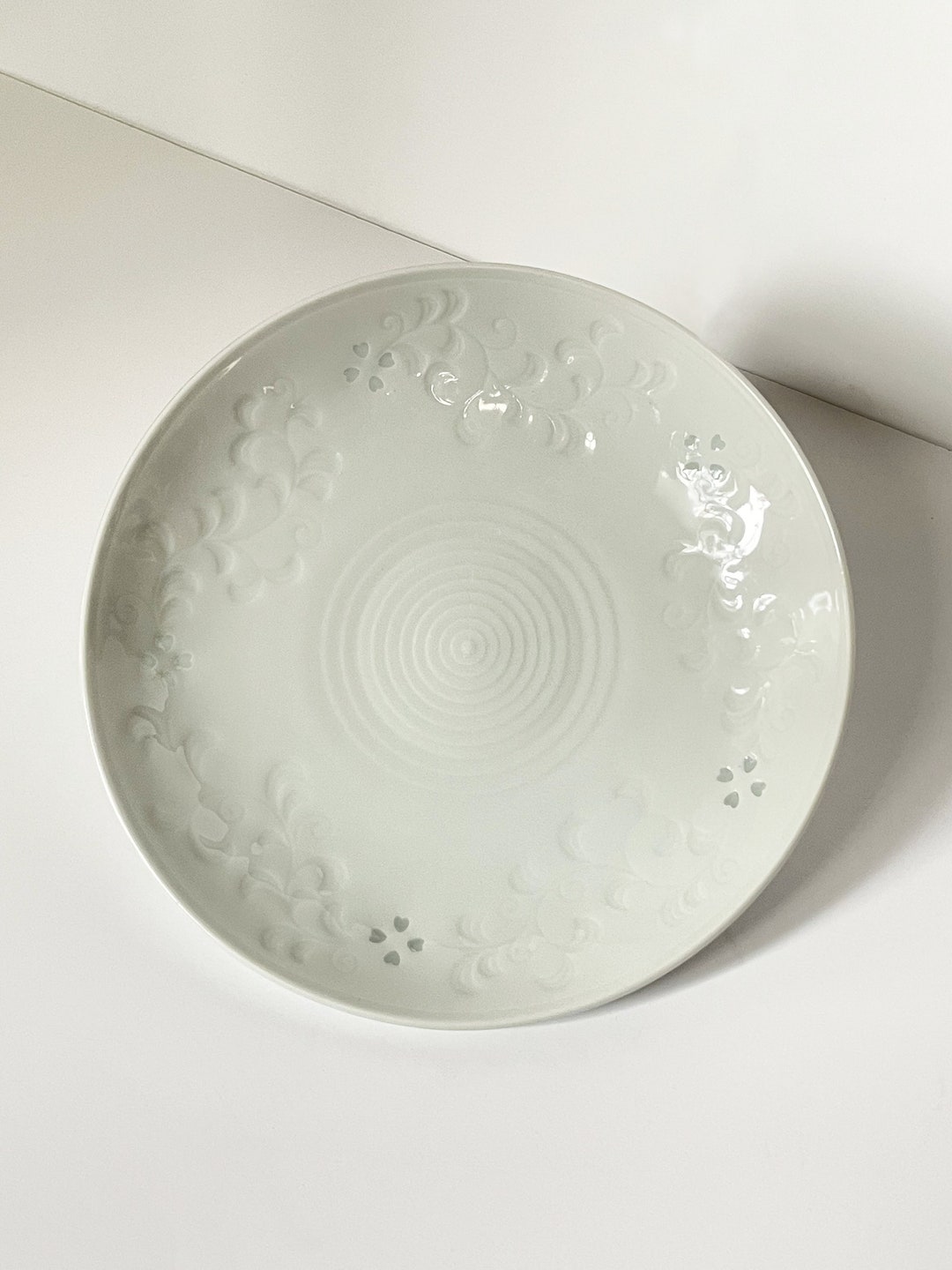 Vintage Translucent All White China Plate/trinket Dish. Made in China ...