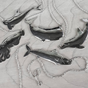 Aquatic menagerie, necklace, cuttlefish, dolphin, sperm whale, mackerel, killer whale, whale, fish, orca, marinelife, ocean, sea creatures