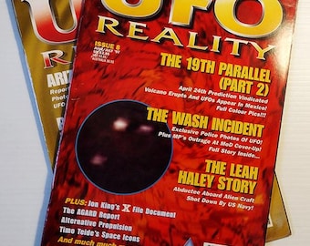 Revista UFO Reality Dos números: Número 8 (junio/julio de 1997); Número 9 (agosto/septiembre de 1997) editado por Jon King