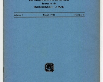Iluminación: Revista internacional dedicada a la Ilustración del hombre. Volumen I, número 5 (marzo de 1931).