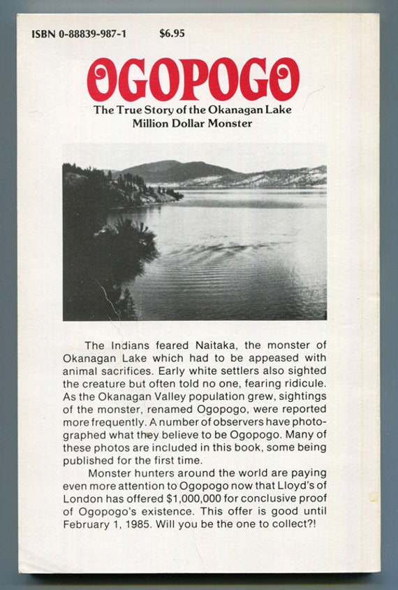 洋書 The Okanagan Mystery Ogopogo by Moon Ogopogo: the Okanagan Mystery From Indian Lore to
