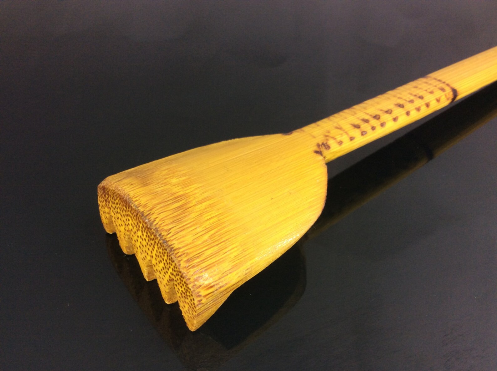 Back Scratcher Bamboo Yellow Wood Etsy
