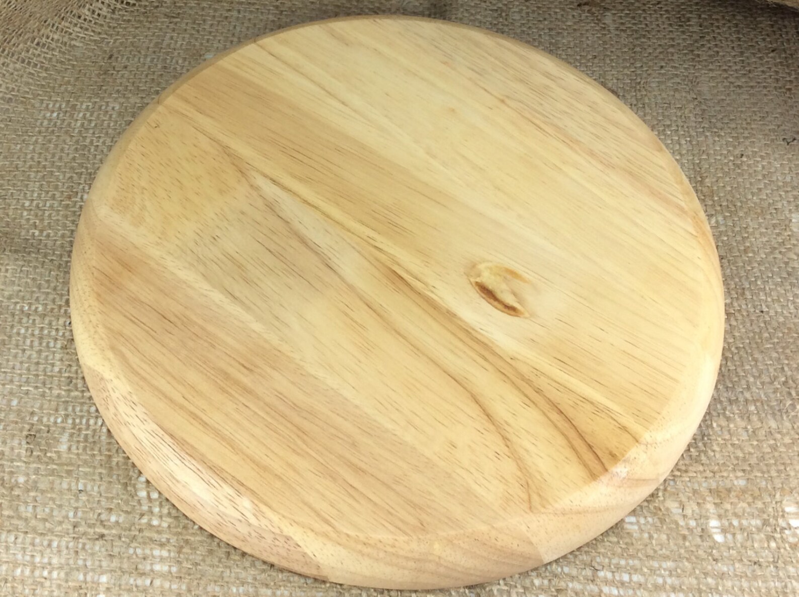 10 Inch Food Tray Wooden Utensil Round Circle Natural Rubber Etsy