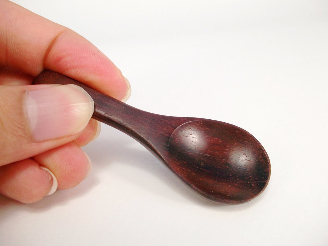 Small Spoon for Ice Cream Wood Spoon Teak Siamese Rosewood Handmade