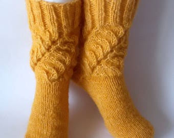 Women’s Socks Wool Socks in Yellow Gift for women