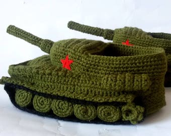 Zenuw Aan het leren woestenij Groene tank slippers T-34 cadeau voor mannen handgemaakte - Etsy België