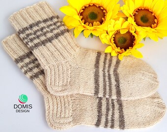 Men's Socks ,Men's Hand Knitted Wool Socks, Thick Warm Wool Socks, Gift for Men