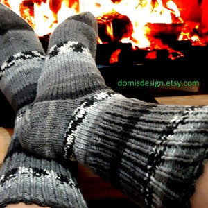 Men&#39;s socks winter socks in grey EU Shoe size 44/46 Gift for men