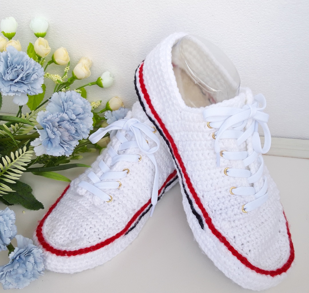 Converse blancas apppropriate crochet