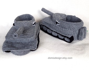 Tank Slippers in Grey Gift for Men