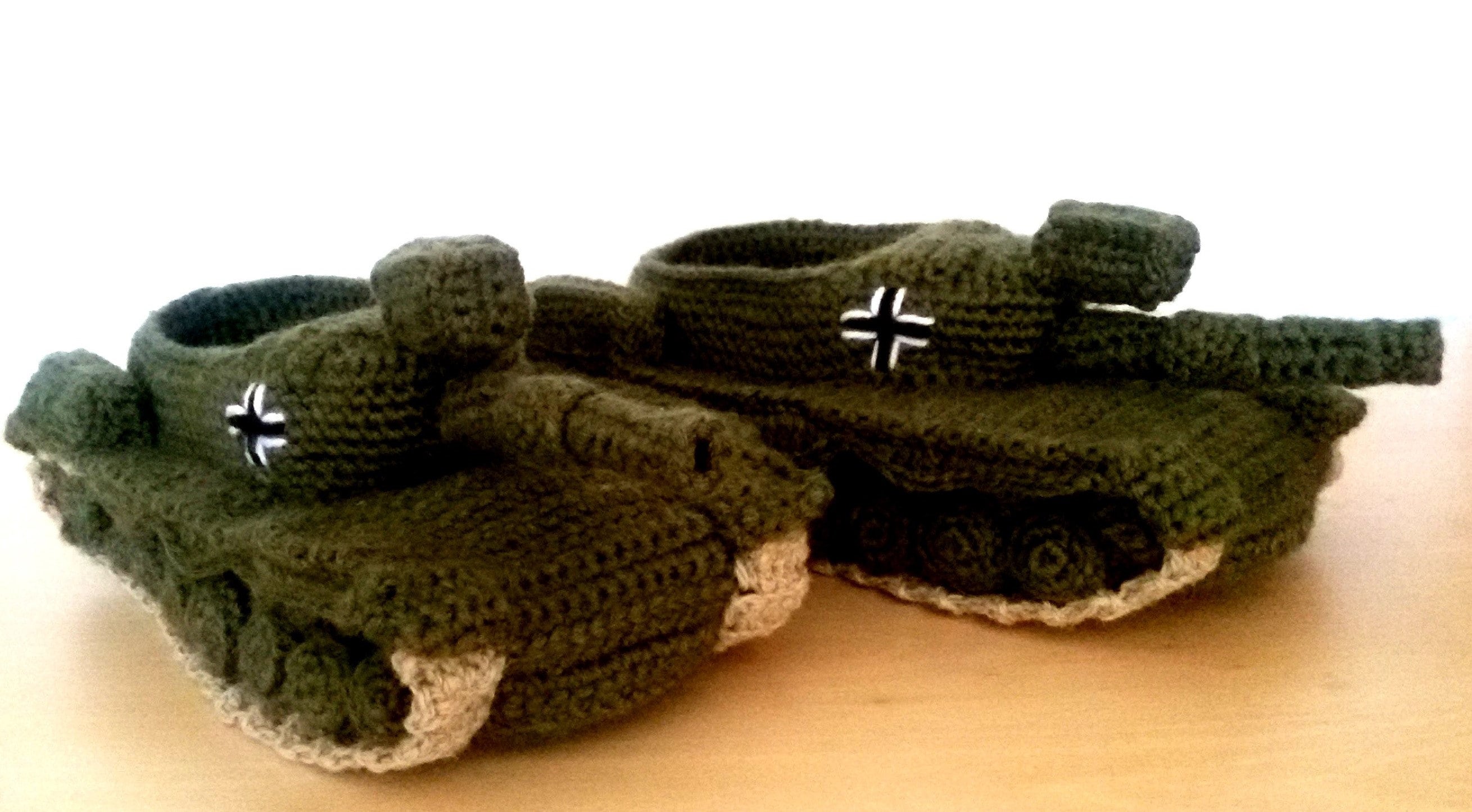 A friend made these Panzer Tank slippers : r/pics