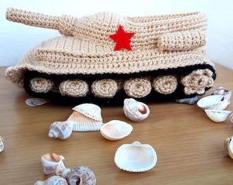 Crochet tank/ slipper tank/ russian tank /Tank slippers T-34, Slippers for him, Gift for men