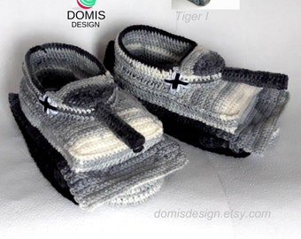 Tank Slippers Camouflage/ German Tiger 1 /Gift for Men/ Camouflage tank in gray