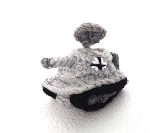 Miniature tank/ Small copy of slipper Tiger 1/ Amigurumi Tiger 1 / Gift idea for man/ Miniature/ Decoration