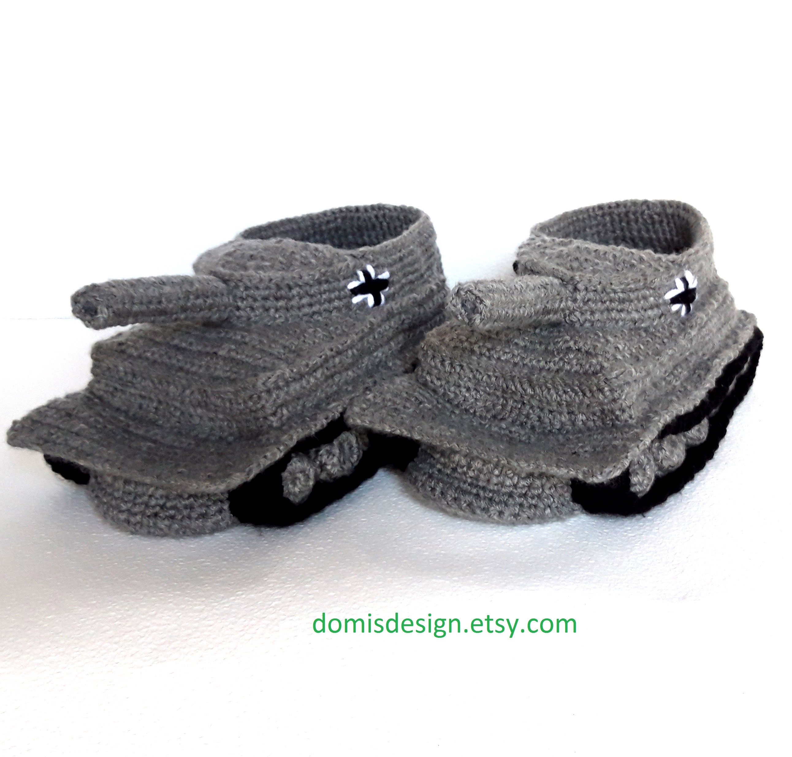 Tank Slippers in Grey Gift for Etsy