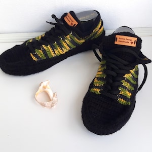 Crochet Slippers, Sneaker Slippers, crochet sneakers, a gift for him, for man, for boyfriend, for teenager
