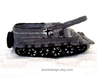 Tank Slippers Gray Camouflage/ German Tiger 1 /Gift for Men