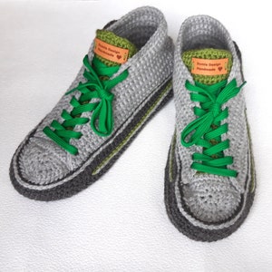 Handmade Men&#39;s Slippers, Crocheted Slippers Sneakers, Gift idea