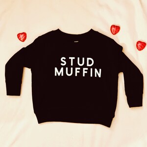 Valentine&#39;s Day Stud Muffin Toddler Crew Neck Sweater